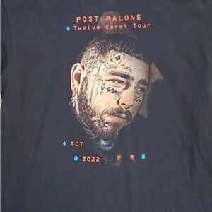 Delta Post Malone Twelve Carat Tour 2022 Double-Sided Concert Tee size M